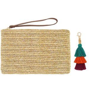 Straw Clutch Summer Beach Handbag